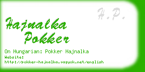 hajnalka pokker business card